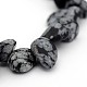 Natur Schneeflocken-Obsidian Perlenstränge G-J278-16-1