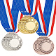 Ahadermaker 15 Uds 3 colores medallas conmemorativas de aleación de zinc FIND-GA0003-09-1
