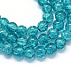 Chapelets de perle ronde en verre craquelé transparent peint X-DGLA-Q018-8mm-66-1