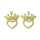 Кулоны из экологически чистой латуни с микропаве и кубическим цирконием KK-A204-15G-1