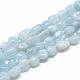 Chapelets de perles en aigue-marine naturelle G-R445-8x10-36-1