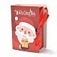 クリスマス折りたたみギフトボックス  リボン付きの本の形  ギフトラッピングバッグ  プレゼント用キャンディークッキー  サンタクロース  13x9x4.5cm CON-M007-03C-2