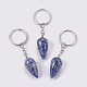 Porte-clés en jaspe bleu naturel KEYC-P041-B011-1