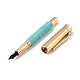 Bolígrafos de latón de cuarzo natural teñido AJEW-M209-04G-3
