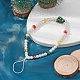 Cinturini mobili con perline di perle di vetro natalizie HJEW-TA00008-5