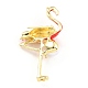 Broche de aleación de flamenco con perla de resina JEWB-O009-09-2