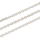 Rhodinierte flache Kabelketten aus 925 Sterlingsilber STER-F052-04P-05-1