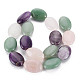 Brins de perles d'aventurine verte naturelle et de quartz rose et d'améthyste G-S359-353-2