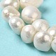 Fili di perle di perle d'acqua dolce coltivate naturali PEAR-E017-11-4