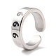 女性用エンジェルナンバーリング  ステンレス鋼のエナメルカフの指輪304つ  NUM。9  usサイズ6 3/4(17.1mm) RJEW-C016-01I-P-3