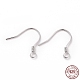 Rhodium Plated 925 Sterling Silver Earring Hooks STER-D035-22P-1