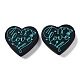 Food Grade Heart with Word Love Silicone Focal Beads SIL-NH0001-01C-1