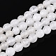 Окрашенные природные белый нефрит бисер пряди G-T139-6mm-60-26-4