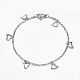 316 Surgical Stainless Steel Charm Bracelets BJEW-G549-02P-1