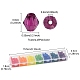 315 pz 7 colori perline acriliche trasparenti TACR-YW0001-77-4