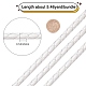 GORGECRAFT 5.5 Yard Braided Leather Cord 3mm Wide Round Braided Leather Strap for Bracelet Neckacle Beading Jewelry Making WL-WH0003-01A-2