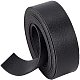 Benecreat 78.8x1 Zoll doppelseitige schwarze Lederstreifen Litschi-Lederbänder für DIY-Bastelprojekte LC-WH0002-03B-1
