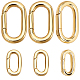 8 шт. 2 стиля стойки с покрытием из латуни пружинные затворные кольца KK-BBC0014-17-1