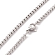 Alloy Trinity Knot Pendant Necklace with 201 Stainless Steel Box Chains NJEW-E016-13AS-4