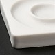 レジン シングル ブレスレット ディスプレイ スタンド  正方形  ホワイト  トレイ：20mm  8.75x8.85x1.75cm BDIS-P004-03-4