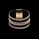 Fashion Zinc Alloy Leather Cord Multi-strand Bracelets BJEW-BB26679-3-2