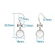 316 Stainless Steel Earring Hooks STAS-TA0004-01E-7