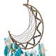 Rete/rete intrecciata in corda di ferro con decorazioni pendenti di piume AJEW-B017-31-3