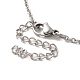 Alloy Rhinestone Cat Pandant Necklace with Cable Chains NJEW-K248-01P-01-4
