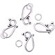Tibetan Silver Hook and Eye Clasps TIBE-PH0001-18AS-RS-1