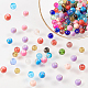 PH PandaHall 15 Color Drawbench Glass Beads Spray Painted Beads GLAD-PH0001-05-7