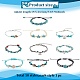 Anattasoul 10pcs 10 style turquoise synthétique et coquillage naturel et graine bracelet de perles tressées et bracelet de cheville AJEW-AN0007-10-7