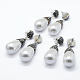 Boucles d'oreilles en perles de coquille EJEW-K070-09-NR-1