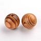 Perle di legno naturale rotonde WOOD-Q009-25mm-LF-2