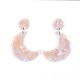 Boucles d'oreilles pendantes en forme de croissant de lune en acétate de cellulose (résine) EJEW-JE03424-M-3