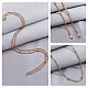 Unicraftale 6pcs 1.4/1.5/2 mm goldene Halskettenkette 17.7 Zoll (45 cm) Edelstahlkettenhalsketten mit Karabinerverschlüssen Kabelkette für DIY Halskettenschmuckherstellung MAK-UN0001-14G-6