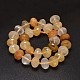 Faceted Rondelle Natural Yellow Hematoid Quartz Beads Strands G-I176-29-2