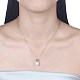925 Sterling Silver Pearl  Pendant Necklaces NJEW-BB30760-4
