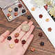 CHGCRAFT 16Pcs 4 Colors Natural Pecan Engraved Wooden Beads WOOD-CA0001-58-3