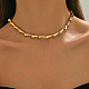 Женские ожерелья из латунной прозрачной кубической цирконии с короткими звеньями для вечеринок и повседневной носки OS4291-1-1