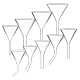 OLYCRAFT 9 Pack Glass Funnels Bent Neck Glass Funnel Hopper Diameter 56mm~90mm 9 Size AJEW-OC0001-26-1