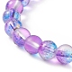 7 pièces 7 couleurs bling verre rond perlé bracelets extensibles ensemble pour les femmes BJEW-JB08993-5