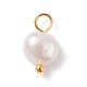 Natural Cultured Freshwater Pearl Charms PALLOY-JF01098-03-2