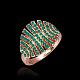 Gorgeous Tin Alloy Czech Rhinestone Oval Finger Rings For Women RJEW-BB14048-C-8G-3