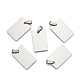 201 Stainless Steel Rectangle Stamping Blank Tag Pendants STAS-S030-01-2