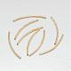 Real 18K Gold Plated Brass Curved Tube Beads KK-L147-195-NR-1