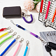 CRASPIRE 15pcs Spiral Retractable Spring Coil Keychain Colorful Theftproof no Lost Stretch Cord Safety inshing Ropes Key Ring with Metal Lobster Clasp for Keys Wallet Cellphone KEYC-CP0001-02-5