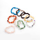 Puces bracelets extensibles en perles naturelles et synthétiques BJEW-JB01826-1