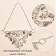 Pandahall 3 en 1 moda concha de mar estrella de mar collar de perlas de imitación babero declaración collar grueso pulsera y aretes en caja de regalo (platino) SJEW-PH0001-02-2