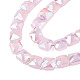 Chapelets de perles en verre opaque de couleur unie EGLA-N002-42-01-3
