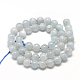 Chapelets de perles en aigue-marine naturelle G-R446-10mm-04-2